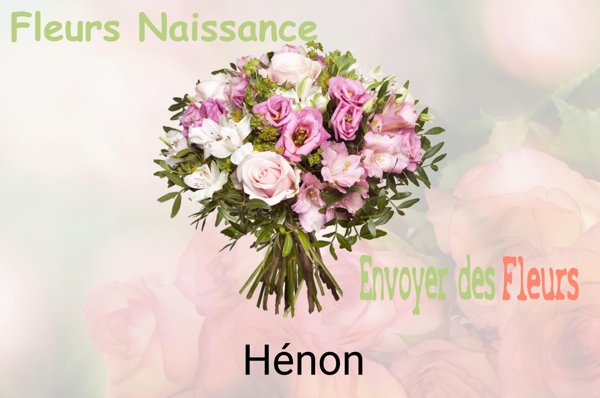 Bouquet de fleurs de naissance livré à Hénon